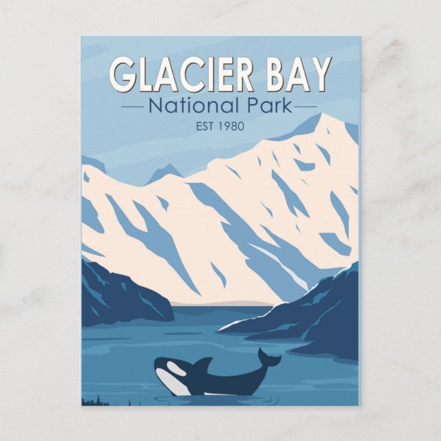 Glacier Bay Nationalpark Alaska Kunst, Dichtung un Postkarte (Vorderseite)