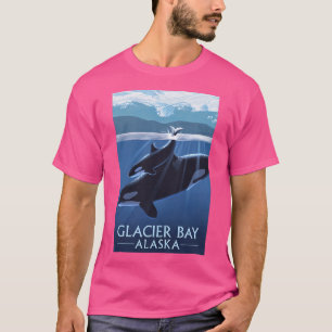Glacier Bay Nationalpark Alaska Orcas T-Shirt