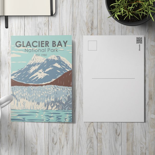 Glacier Bay Nationalpark Alaska Vintag Postkarte (Von Creator hochgeladen)