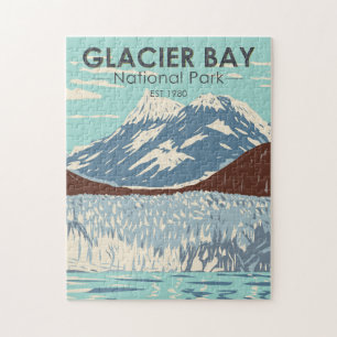 Glacier Bay Nationalpark Alaska Vintag Puzzle