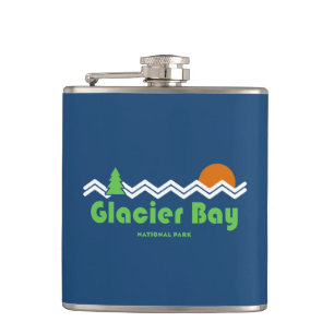 Glacier Bay Nationalpark Retro Flachmann