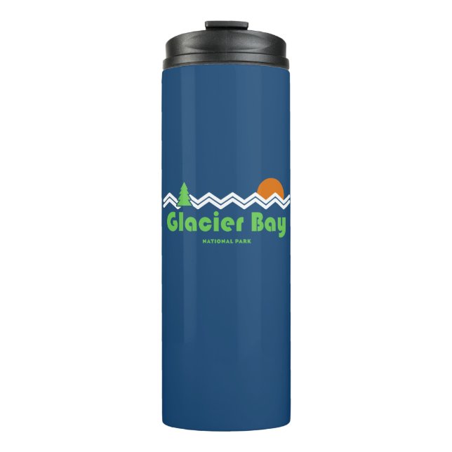 Glacier Bay Nationalpark Retro Thermosbecher (Vorderseite)