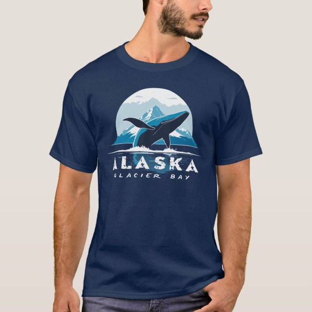 Glacier Bay Whale - Alaska T-Shirt (Vorderseite)