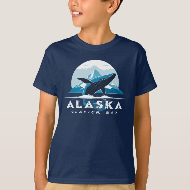 Glacier Bay Whale - Alaska T-Shirt (Vorderseite)