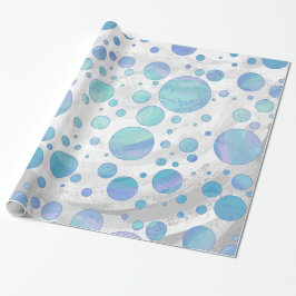 Glacier Blue Polka Dot Pattern Geschenkpapier