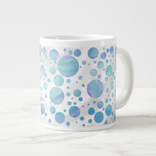 Glacier Blue Polka Dot Pattern Jumbo-Tasse