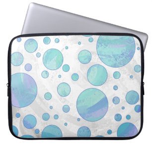 Glacier Blue Polka Dot Pattern Laptopschutzhülle