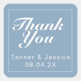 Glacier Blue & White Modern Minimalistisch Vielen Quadratischer Aufkleber