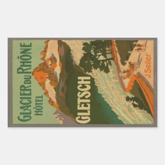 Glacier du Rhône Hotel Rechteckiger Aufkleber