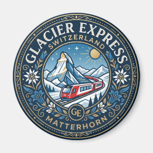 Glacier Express & Matterhorn, Schweiz Magnet