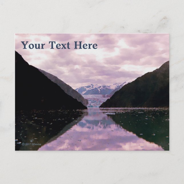 Glacier Fjord Postkarte (Vorderseite)