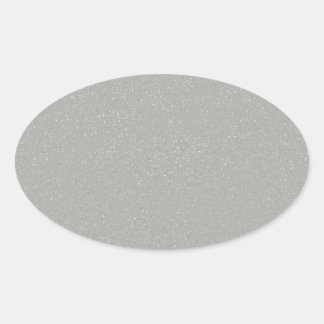 Glacier Grau mit Imitaten feiner Glitzer Ovaler Aufkleber