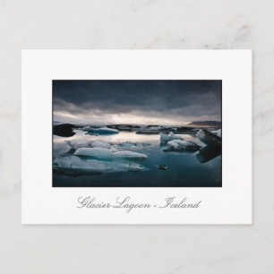 Glacier Lagoon August 2009 #2c Sunset Postkarte