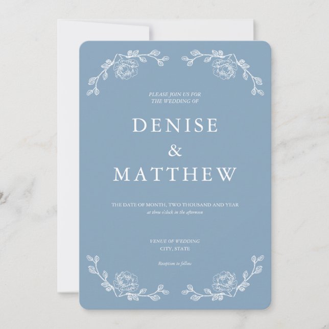 Glacier Lake Colored Wedding Einladung (Vorderseite)