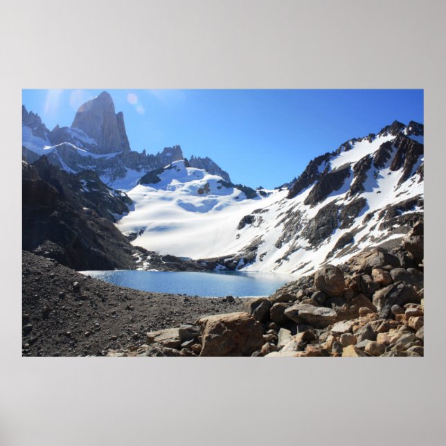 Glacier Lake Neo Mount Fitz Roy Poster (Vorne)