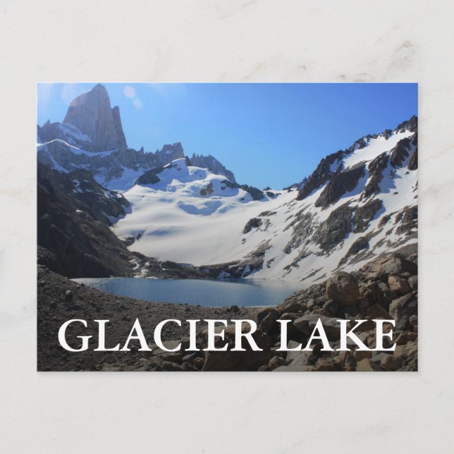 Glacier Lake Neo Mount Fitz Roy Postkarte (Vorderseite)