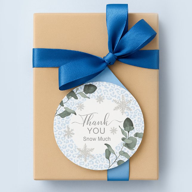 Glacier Leopard Print Pattern Runder Aufkleber (Von Creator hochgeladen)