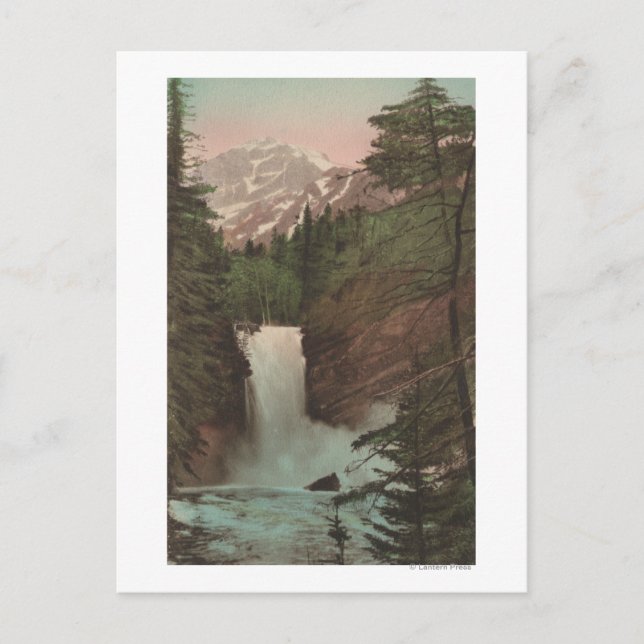 Glacier, MTView of Trick Falls Glacier, MT Postkarte (Vorderseite)