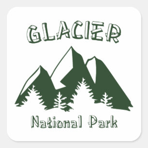 Glacier National Par Quadratischer Aufkleber
