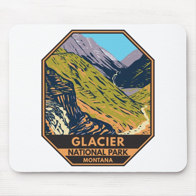 Glacier National Park Auf dem Weg zur Sun Road Mousepad (Vorne)