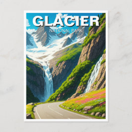 Glacier National Park Auf der Sonnenstraße Postkarte