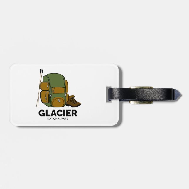 Glacier National Park Backpack Gepäckanhänger (Rückseite horizontal)