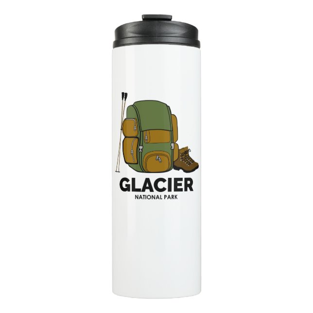 Glacier National Park Backpack Thermosbecher (Vorderseite)