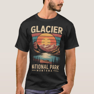 Glacier National Park Bär Vintage Montana Wandern T-Shirt