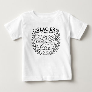 Glacier National Park Bear Emblem Baby T-shirt