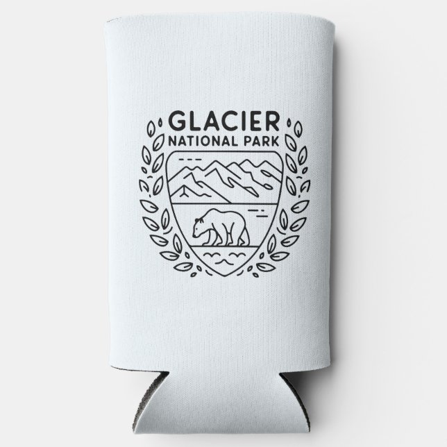 Glacier National Park Bear Emblem Selters Dosenkühler (Vorderseite)