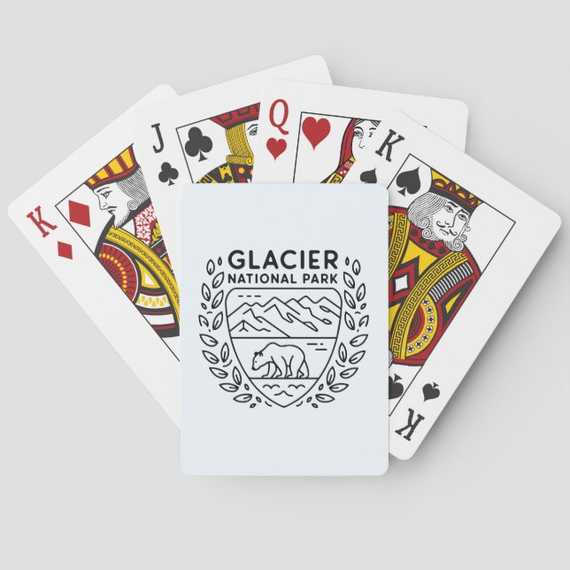 Glacier National Park Bear Emblem Spielkarten (Rückseite)