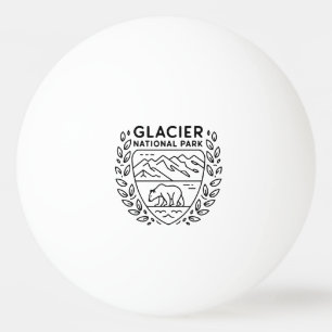 Glacier National Park Bear Emblem Tischtennisball