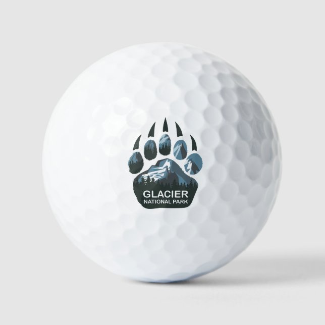 Glacier National Park Bear Paw Golfball (Vorderseite)