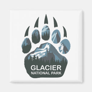 Glacier National Park Bear Paw Magnet