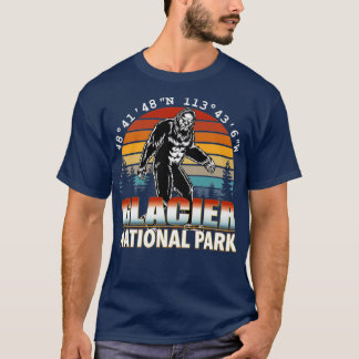 Glacier National Park Bigfoot mit GPS Standort 1 T-Shirt