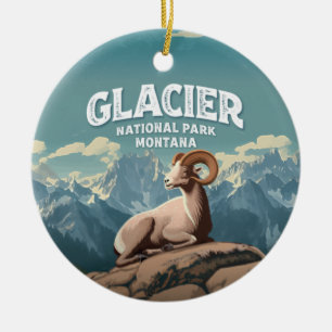 Glacier National Park Bighorn Sheep Keramik Ornament