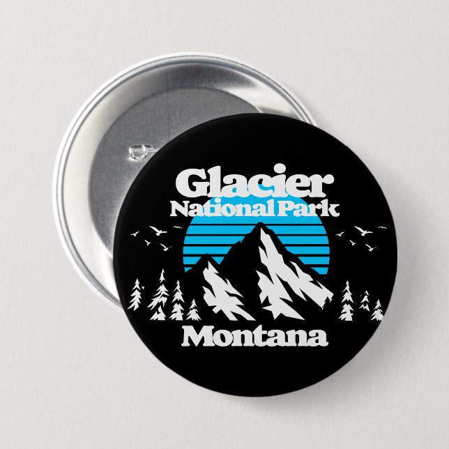 Glacier National Park Button (Vorne & Hinten)