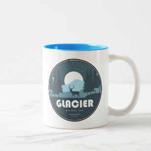 Glacier National Park Deer Zweifarbige Tasse