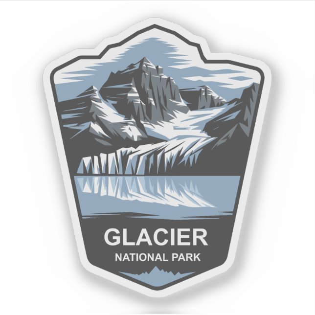 Glacier National Park Emblem Aufkleber (Vorderseite)