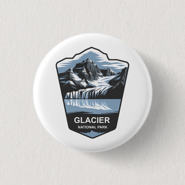 Glacier National Park Emblem Button (Vorderseite)