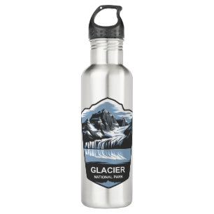 Glacier National Park Emblem Edelstahlflasche