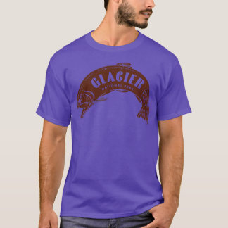 Glacier National Park Fish Brown T-Shirt