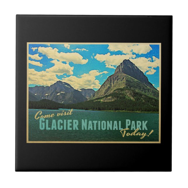 Glacier National Park Fliese (Vorderseite)