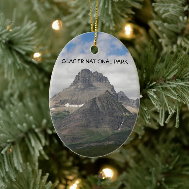Glacier National Park Foto Keramik Ornament (Baum)