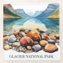 Glacier National Park Glass Untersetzer