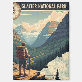 Glacier National Park Going-to-the-sun road Magnet