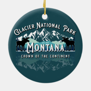 GLACIER NATIONAL PARK HALBSAKE FERIENWOHNUNG KERAMIK ORNAMENT
