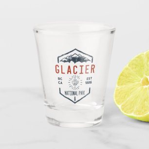 Glacier National Park Kanada Vintage abgenutzt Schnapsglas