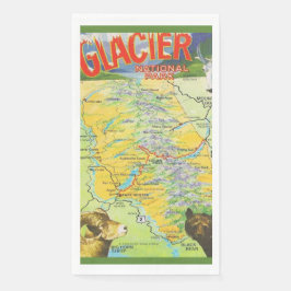 Glacier National Park Map Serviette