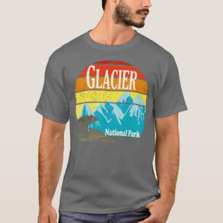 Glacier National Park mit Bergen und Bärentaube T-Shirt